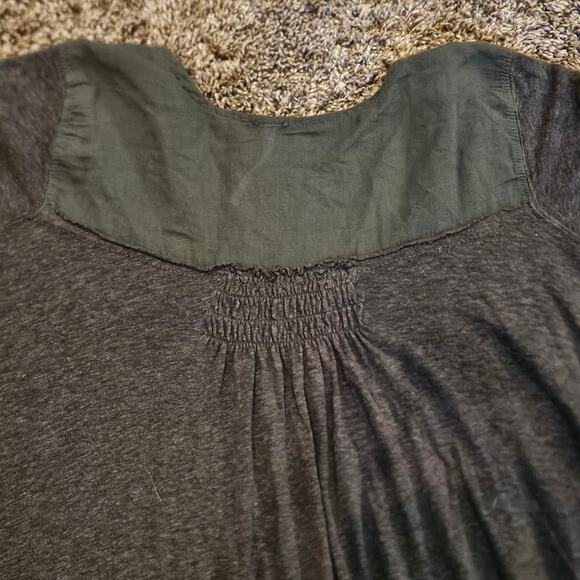 Free People Top Women Size XS Highland Button Front Cap Sleeve Swing Boho Hippie - Picture 8 of 11